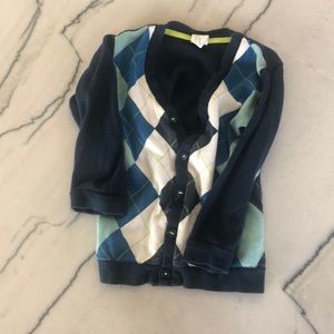 Boys argyle cardigan.